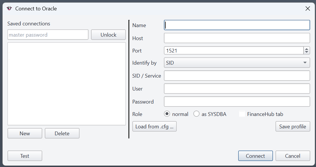 Connect dialog