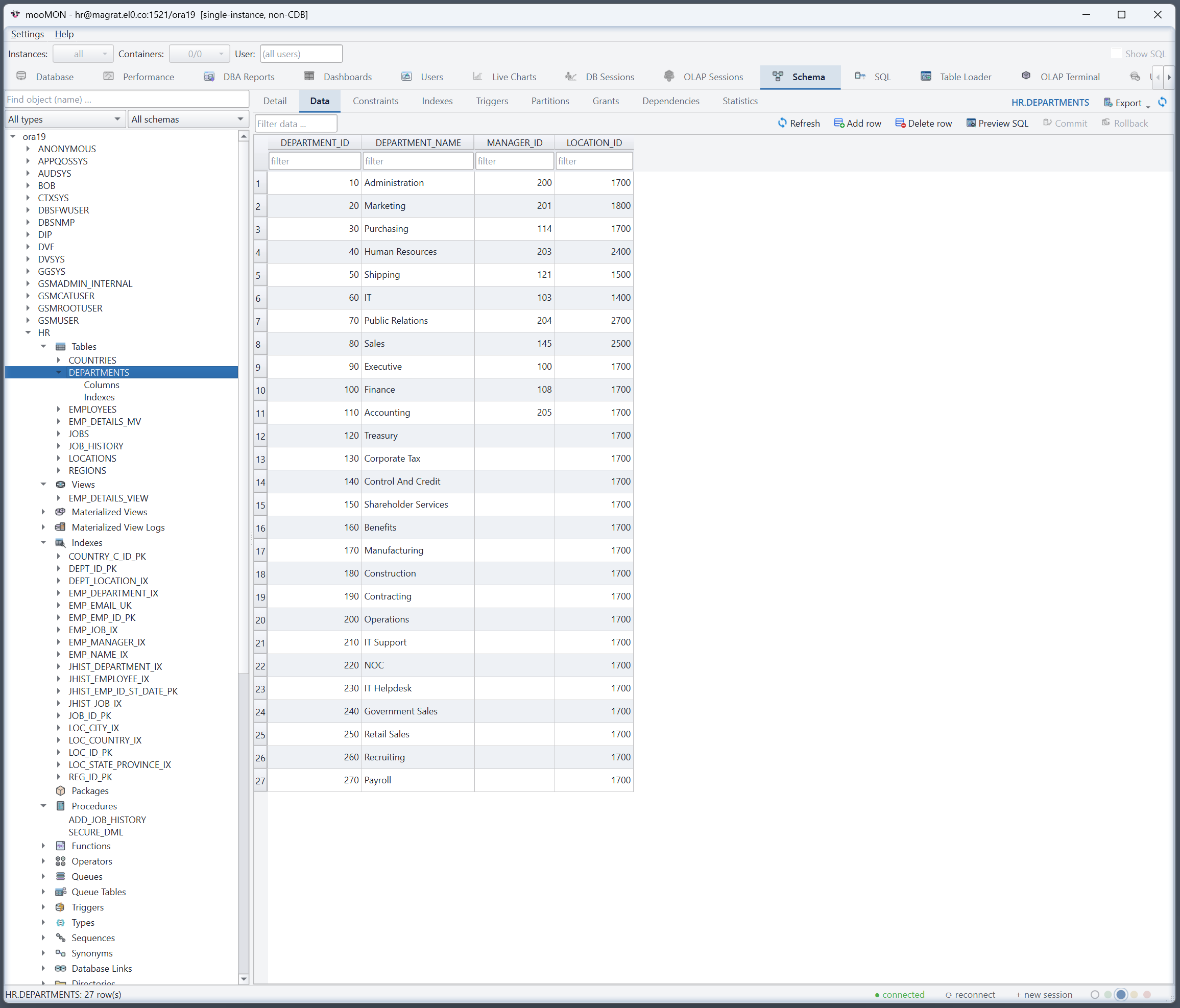 Schema browser