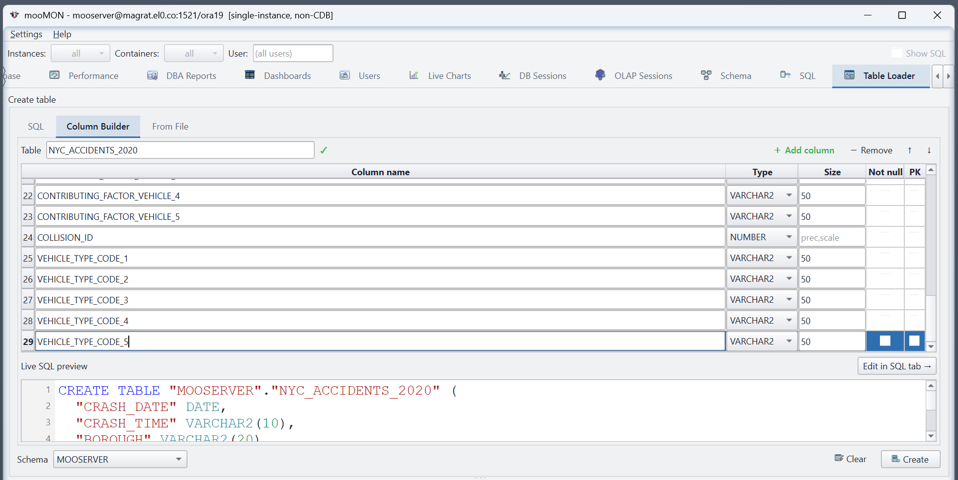 Column builder