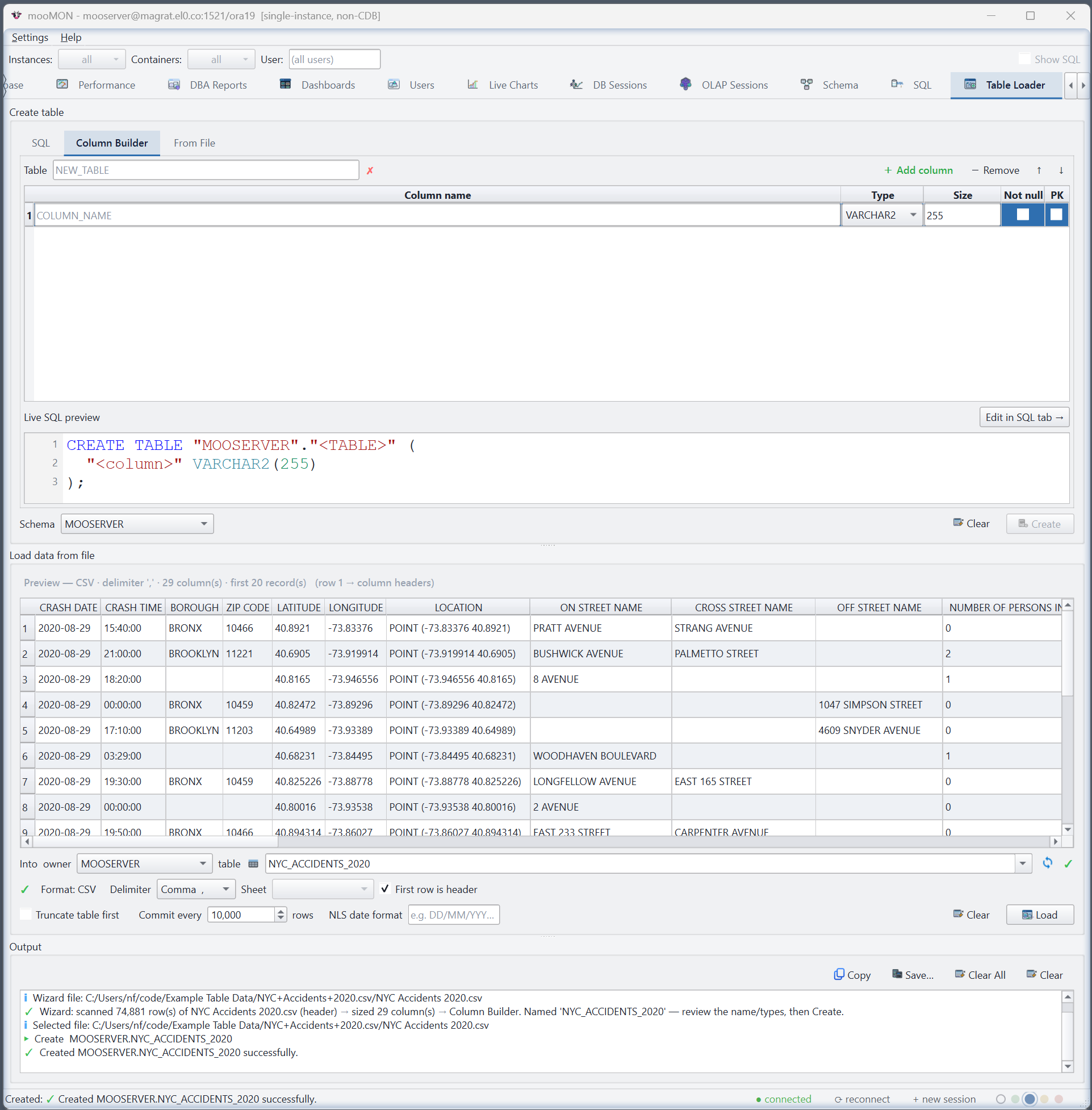 File column mapping