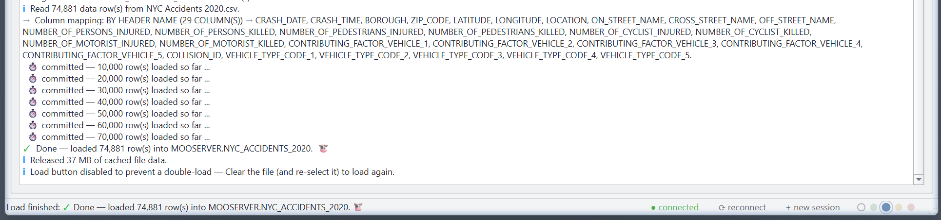 Load result