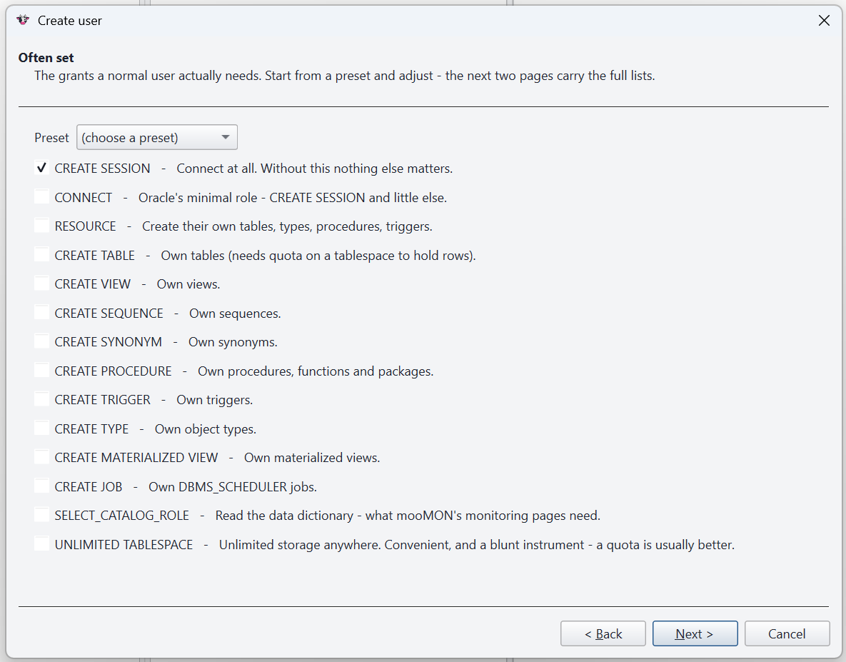Create user step 2