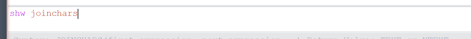OLAP completion popup