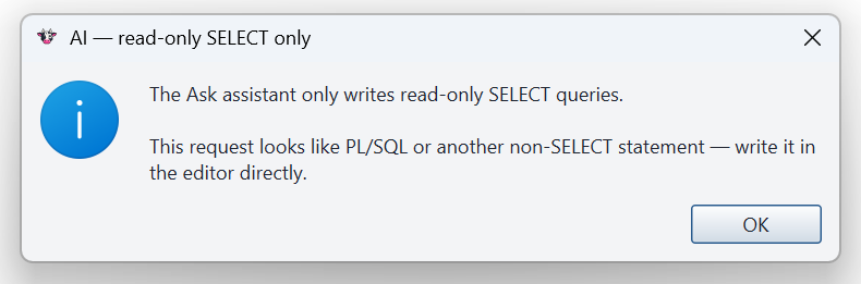 Read-only SELECT only
