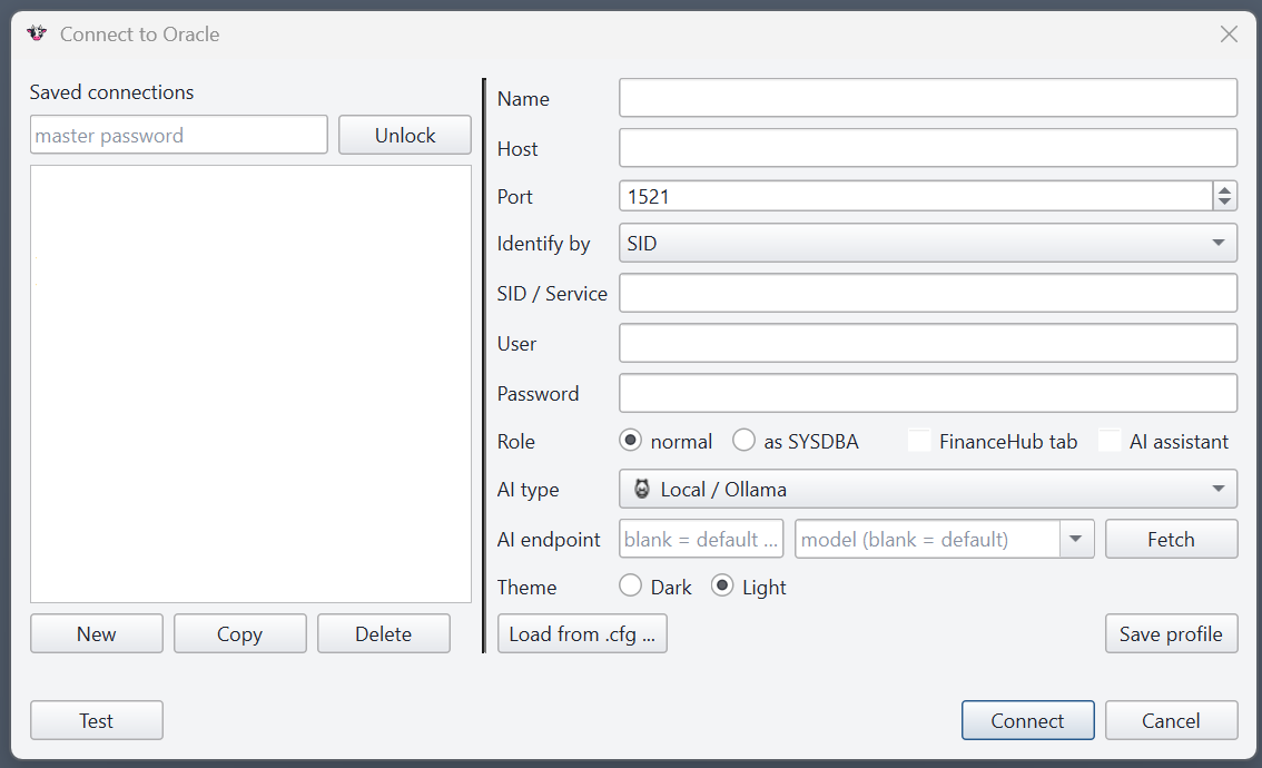 AI type dropdown